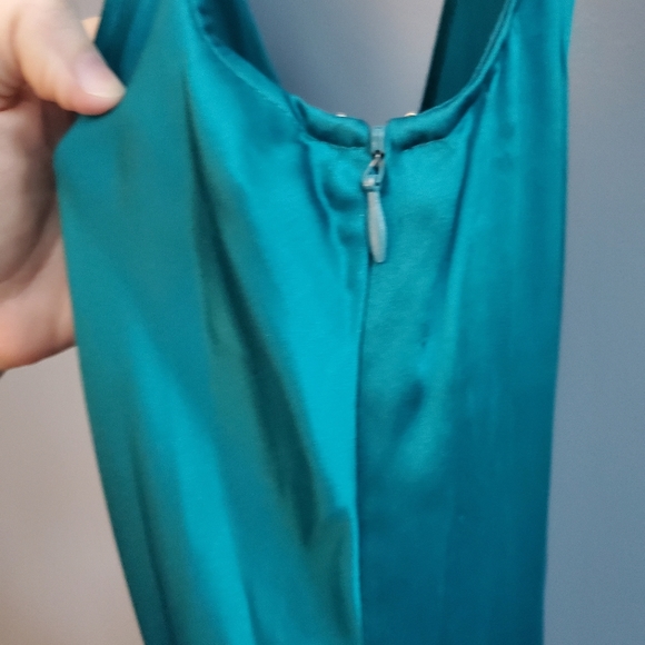 Peacock Green Silk & Lace Tracy Reece Dress Sz 6 - Picture 12 of 12